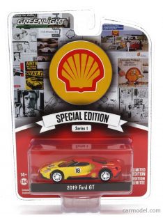 Greenlight - Ford Usa Gt N 18 Shell 2019 Red Yellow