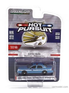   Greenlight - Ford Usa Crown Victoria Police Interceptor Seattle 2001 Light Blue