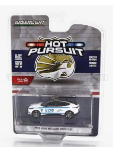   Greenlight - FORD USA MUSTANG MACH-E NYPD POLICE 2022 WHITE LIGHT BLUE