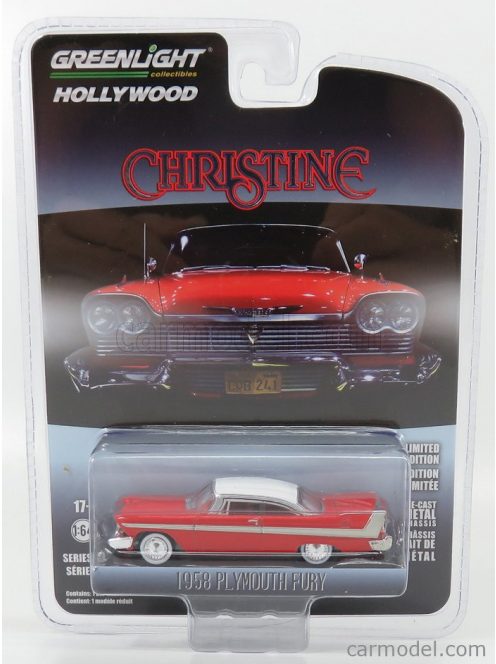 Greenlight - Plymouth Fury 2-Door 1958 - Christine La Macchina Infernale Red White