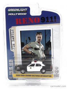   Greenlight - Ford Usa Crown Victoria Police Interceptor 1998 - Reno 911 Black White