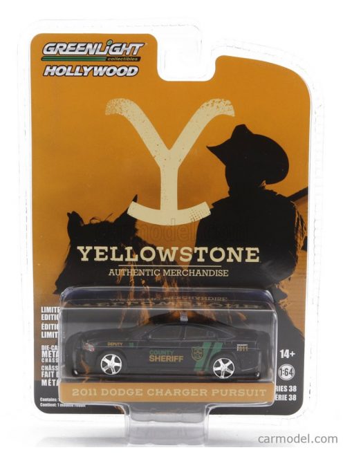 Greenlight - Dodge Charger Persuit County Sheriff Police 2011 - Yellowstone Black