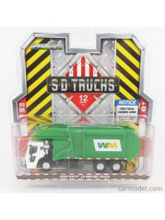   Greenlight - Mack Granite Refuse Truck Cassone Ribaltabile 4-Assi Trasporto Rifiuti 2020 White Green