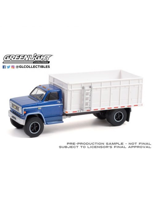 GREENLIGHT - S.D. Trucks Series 13 - 1980 Chevrolet C-70 Grain Truck - Blue Poly Cab with White Bed Solid Pack