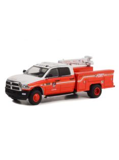   GREENLIGHT - Dually Drivers Series 10 - 2018 Ram 3500 Dually Crane Truck - FDNY (The Official Fire Department City of New York) Plant Ops Solid Pack