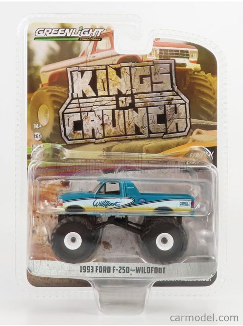 Greenlight - Ford Usa F-250 Pick-Up Bigfoot Monster Truck Wildfoot 1993 Blue White