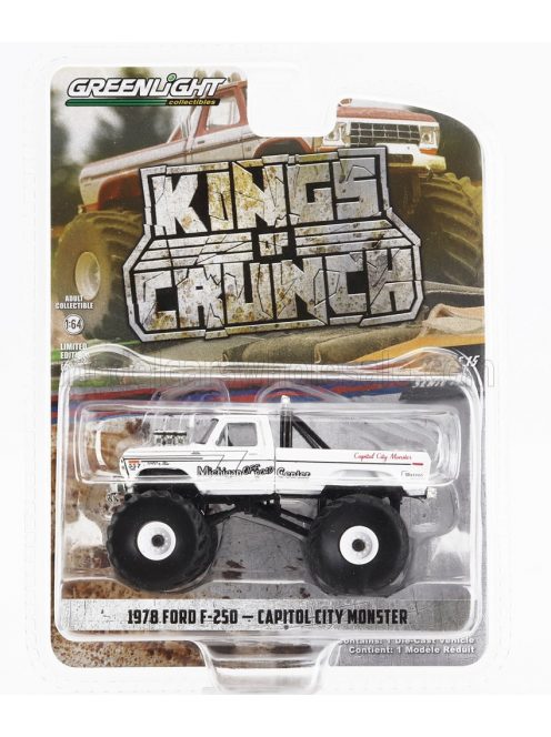 Greenlight - FORD USA F-250 PICK-UP MONSTER TRUCK CAPITOL CITY 1978 WHITE