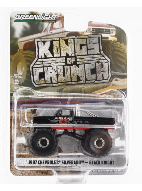 Greenlight - CHEVROLET SILVERADO PICK-UP MONSTER TRUCK BLACK KNIGHT 1987 BLACK