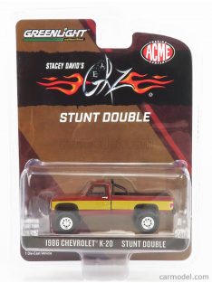   Greenlight - Chevrolet K-20 Pick-Up Stunt Double 1986 Red Gold