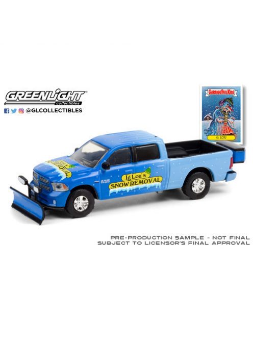 GREENLIGHT - Garbage Pail Kids Series 3 - Ig Lou - 2015 Ram 1500 with Snow Plow and Salt Spreader Solid Pack