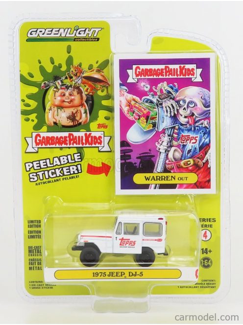 Greenlight - Jeep Dj-5 Topps Delivery Service 1975 White Red