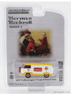   Greenlight - Volkswagen T1 Type 2 Panel Van Circus 1962 White Yellow