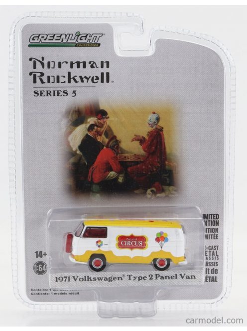 Greenlight - Volkswagen T1 Type 2 Panel Van Circus 1962 White Yellow