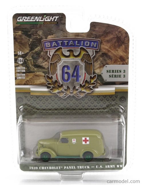 Greenlight - Chevrolet Panel Truck U.S. Army Ambulance 1939 Military Green