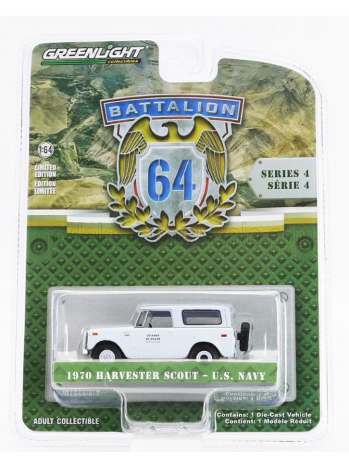 Greenlight - INTERNATIONAL HARVESTER SCOUT USA NAVY MILITARY 1970 LIGHT BLUE