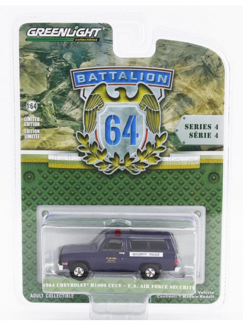 Greenlight - CHEVROLET M1009 CUCV USA AIR FORCE MILITARY POLICE 1984 BLUE