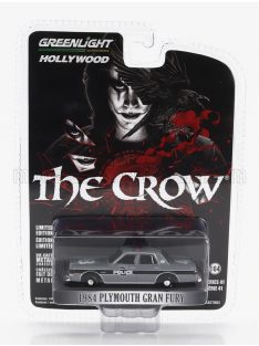   Greenlight - PLYMOUTH GRAN FURY INNER CITY POLICE DEPARTMENT 1984 - THE CROW GREY BLACK