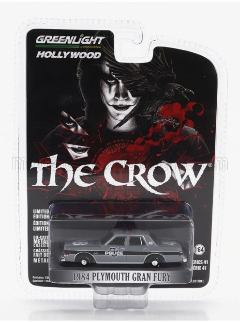 Greenlight - PLYMOUTH GRAN FURY INNER CITY POLICE DEPARTMENT 1984 - THE CROW GREY BLACK