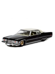   GREENLIGHT - California Lowriders Series 1 - 1973 Cadillac Coupe deVille - Black with Gold Wheels Solid Pack