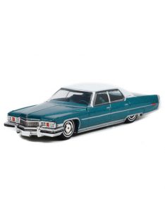   GREENLIGHT - California Lowriders Series 1 - 1973 Cadillac Sedan deVille - Teal with White Roof Solid Pack