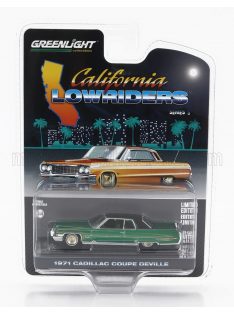   Greenlight - CADILLAC COUPE DEVILLE LOWRIDER 1971 GREEN BLACK