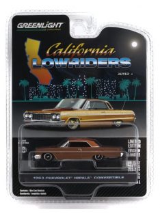   Greenlight - CHEVROLET IMPALA CABRIOLET CLOSED LOWRIDERS 1963 2 TONE BROWN