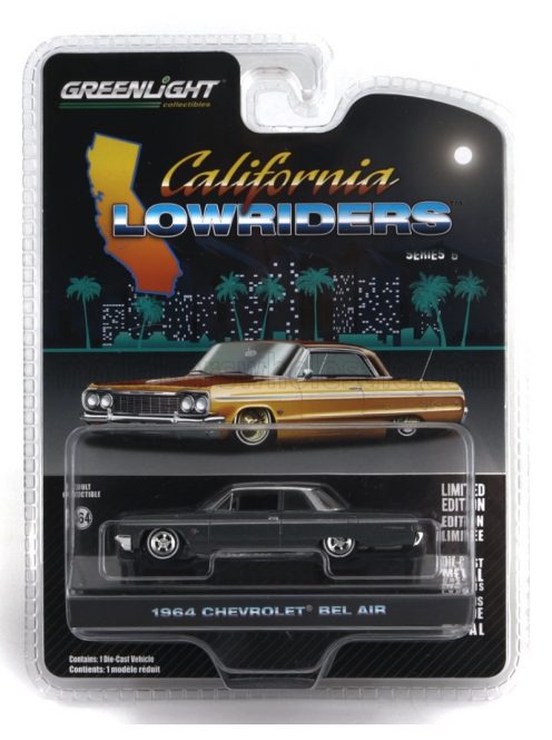 Greenlight - CHEVROLET IMPALA BEL AIR LOWRIDERS 1964 GREEN SILVER