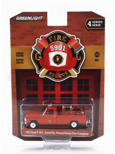   Greenlight - FORD USA F-250 PICK-UP PENNSYLVANIA FIRE ENGINE 1972 ORANGE