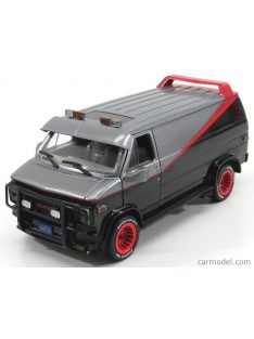   Greenlight - Gmc Vandura Cargo G.Series Van - A-Team - 1983 Black Grey Met Red