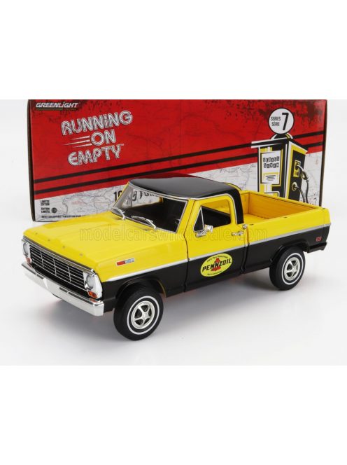 Greenlight - FORD USA F-100 PICK-UP PENNZOIL 1969 BLACK YELLOW