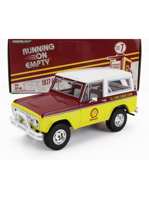 Greenlight - FORD USA BRONCO SHELL OIL 1977 YELLOW RED WHITE