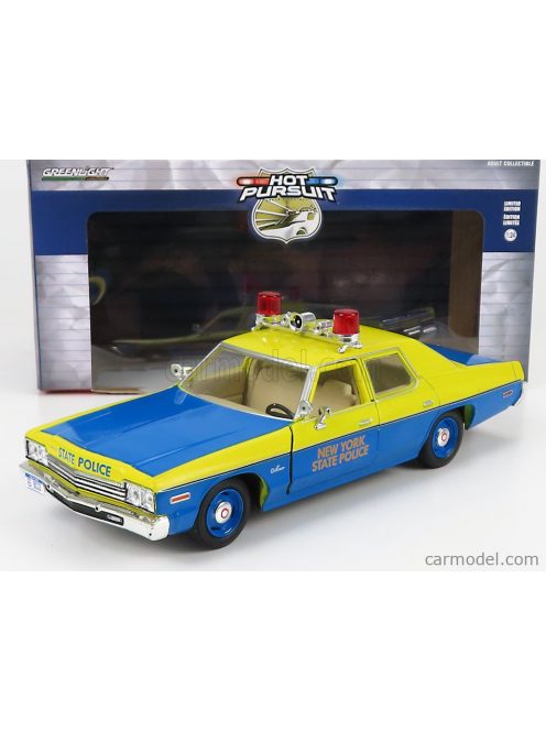 Greenlight - Dodge Monaco Police New York 1974 Blue Yellow