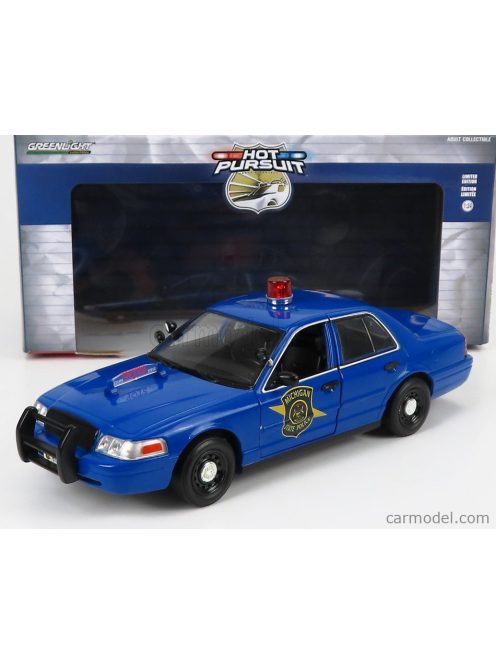 Greenlight - Ford Usa Crown Victoria Police Interceptor Michigan 2008 Blue