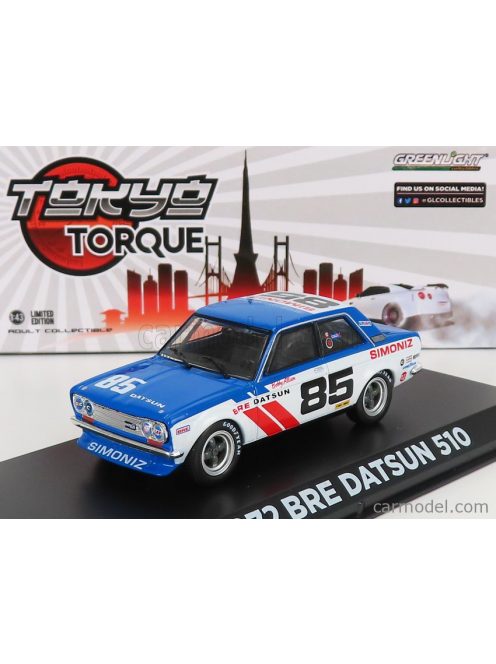 Greenlight - Datsun 510 Bre N 85 Racing 1972 B.Allison Blue White