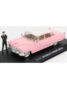   Greenlight - CADILLAC FLEETWOOD SERIES 60 WITH FIGURE 1955 - PERSONAL CAR ELVIS PRESLEY PINK WHITE