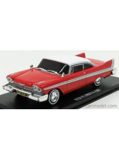   Greenlight - Plymouth Fury Coupe 1958 - Black Windows - Evil Version - Christine La Macchina Infernale Red White