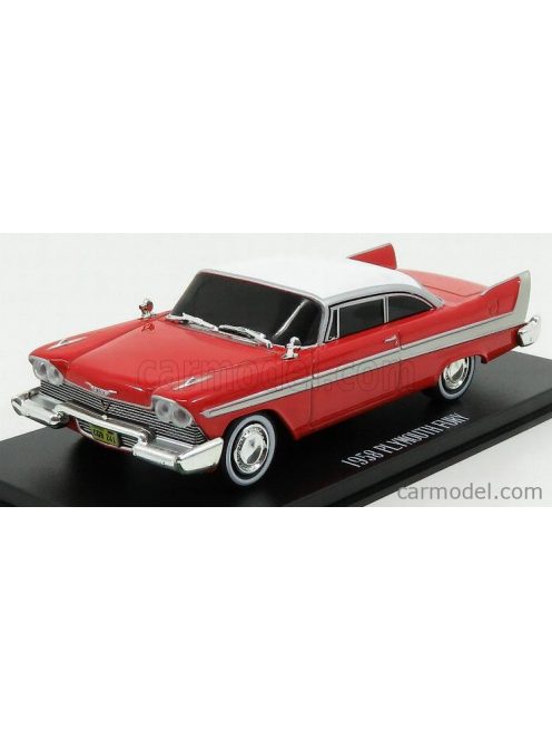 Greenlight - Plymouth Fury Coupe 1958 - Black Windows - Evil Version - Christine La Macchina Infernale Red White