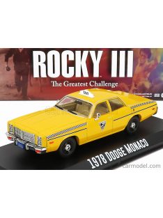   Greenlight - Dodge Monaco Taxi City Cab Co 1978 - Rocky Iii Movie Yellow