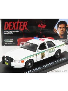   Greenlight - Ford Usa Crown Victoria Interceptor Miami Police 2001 - Dexter White