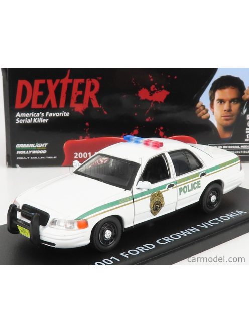 Greenlight - Ford Usa Crown Victoria Interceptor Miami Police 2001 - Dexter White