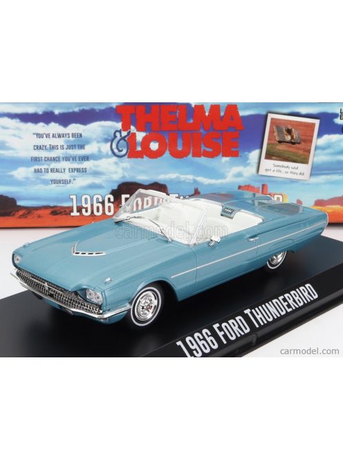 Greenlight - Ford Usa Thunderbird Cabriolet Open 1966 - Thelma & Louise Light Blue Met