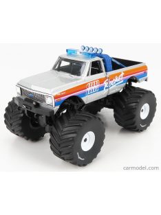   Greenlight - Chevrolet K-10 Pick-Up Monster Truck 1972 Silver Orange Blue