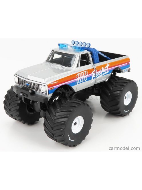 Greenlight - Chevrolet K-10 Pick-Up Monster Truck 1972 Silver Orange Blue