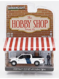   Greenlight - FORD USA F-150 XLT PICK-UP WITH CUSTOMS OFFICIER 2018 WHITE