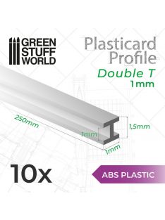 Green Stuff World - ABS Plasticard - Profile DOUBLE-T 1 mm