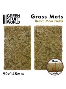   Green Stuff World - Grass Mat Cut-Outs: BROWN MOOR FIELDS (Size: 90x145 mm  Height: 10 mm) - 2 pcs.