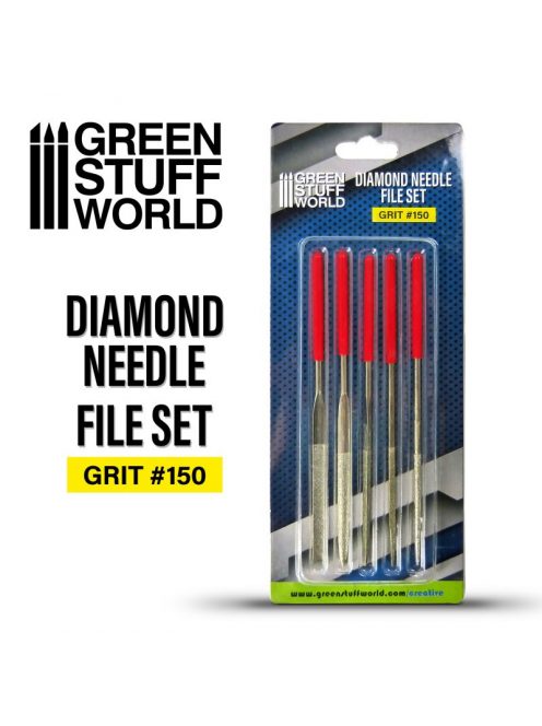 Green Stuff World - Diamond Needle Files Set - Grit 150