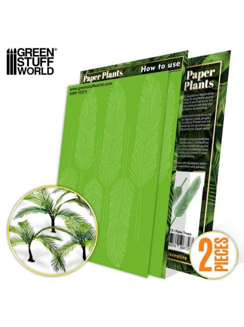 Green Stuff World - Paper Plants - Palm Trees (laser cut) x 2 pieces