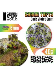   Green Stuff World - Shrubs TUFTS - 6mm self-adhesive - DARK VIOLET (40 pcs.)