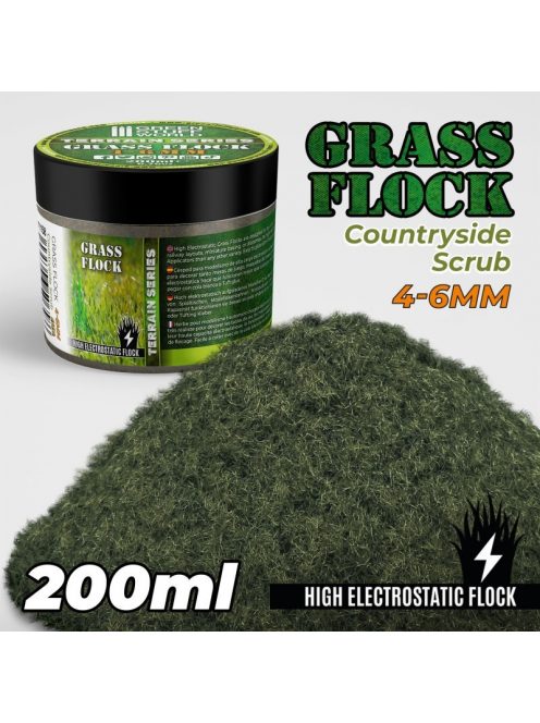 Green Stuff World - Static Grass Flock 4-6mm - COUNTRYSIDE SCRUB (200 ml)